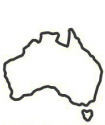 Image of a map of Australia with a red heart in the center. The map is a sketch with a transparent background.